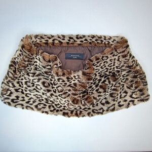 Max Mara Weekend Leopard Print Faux Fur Stole Scarf